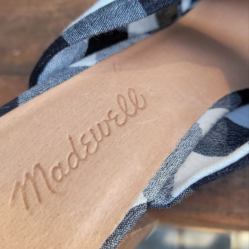 Madewell Alexandria Mule In Gingham Check - Picture 7 of 9